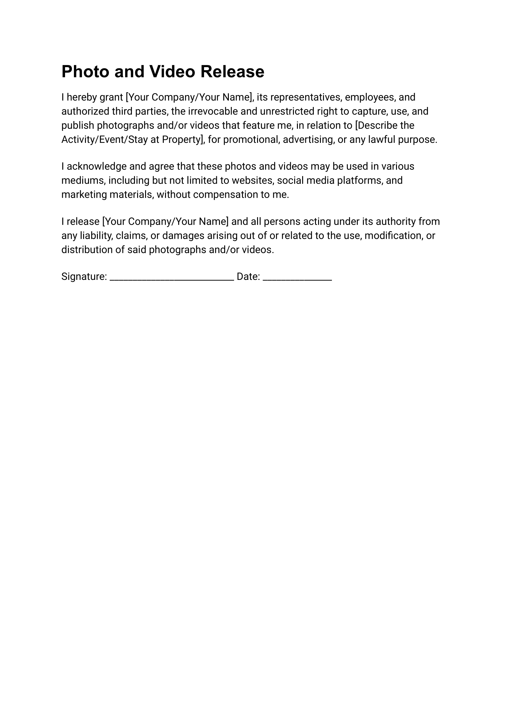 Airbnb Guest Liability Waiver Template view 7