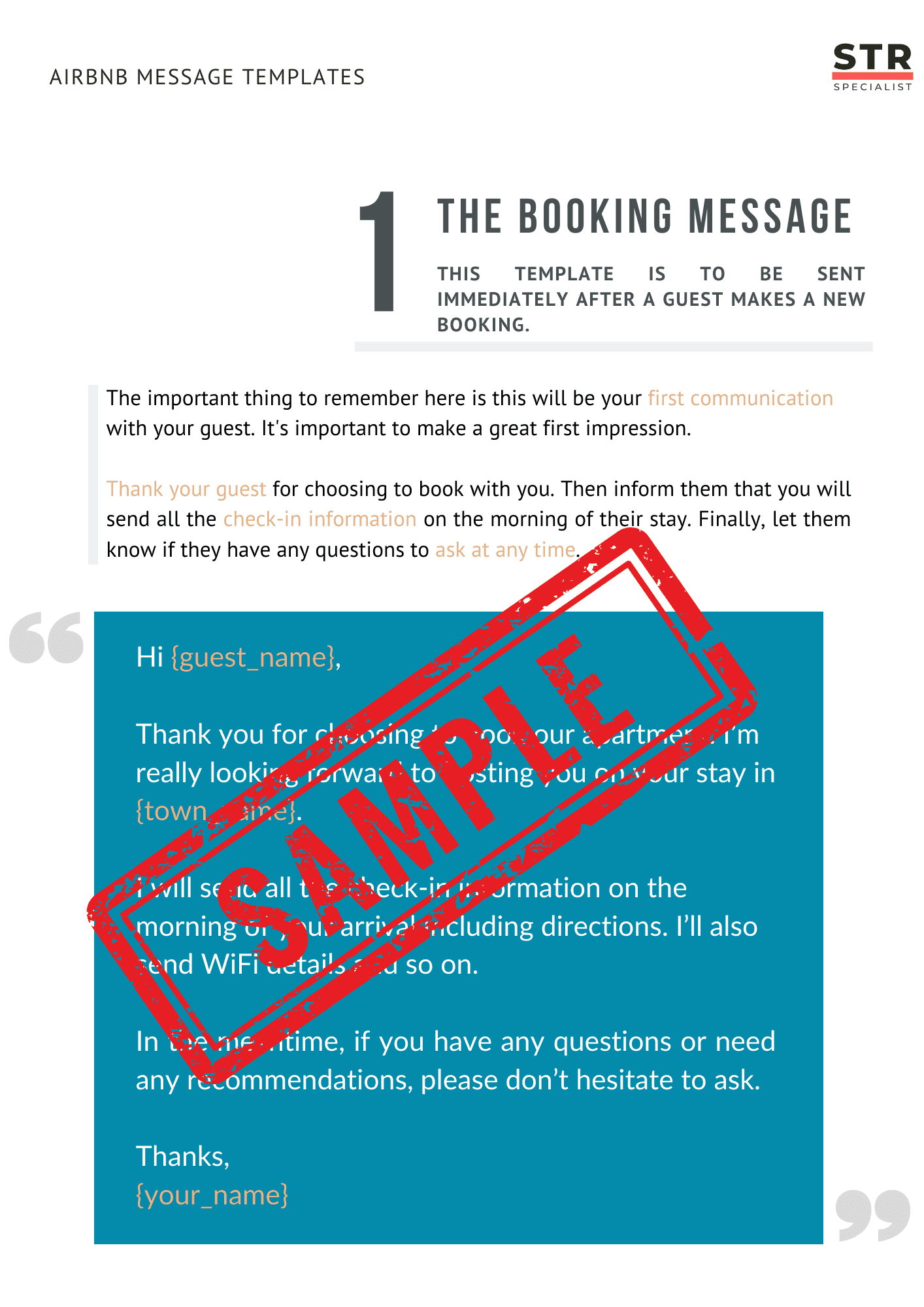 Airbnb Guest Message Templates Bundle: 30 Ready-to-Send Scripts (PDF) view 3