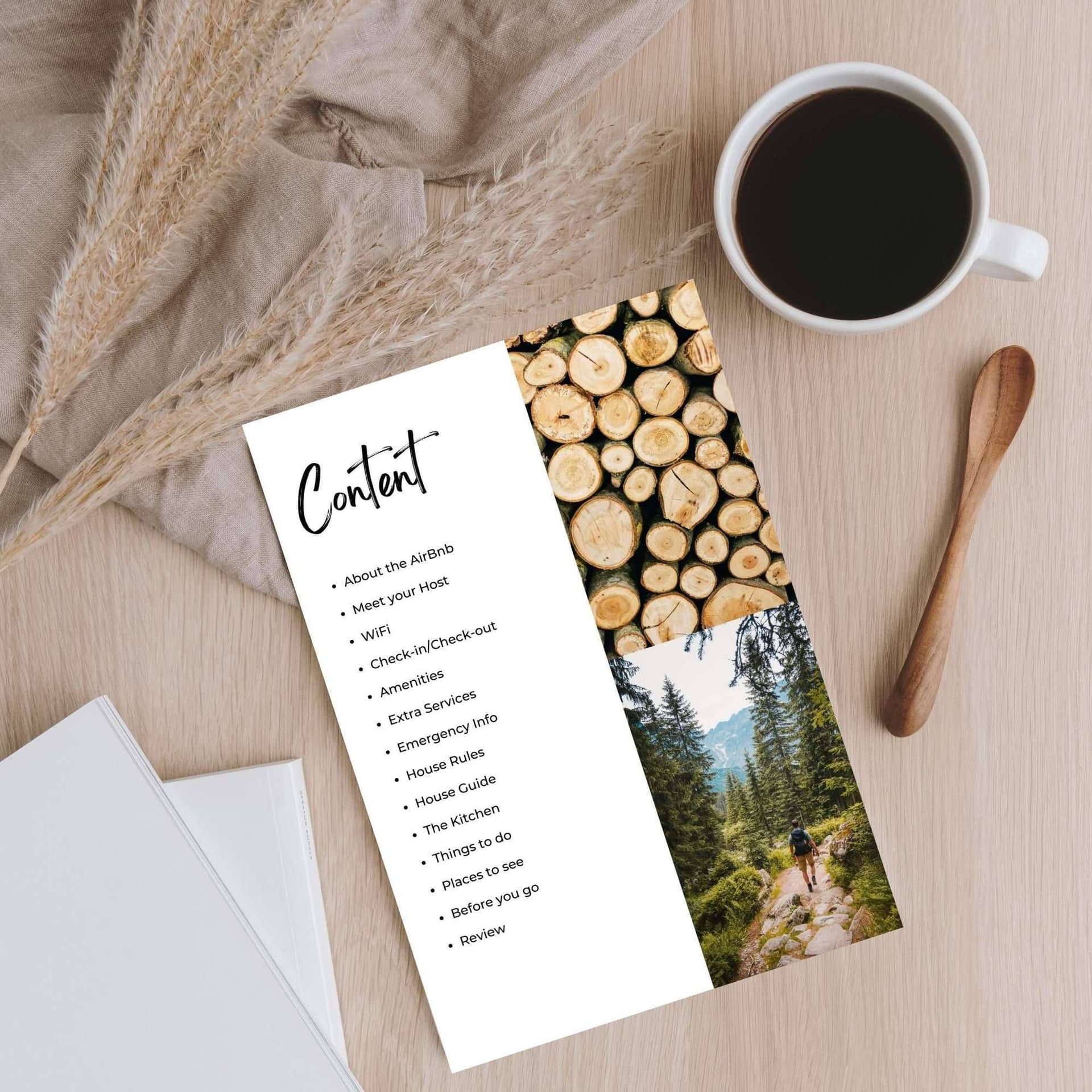 Airbnb Welcome Guide & House Manual Template (Canva, A4) view 2