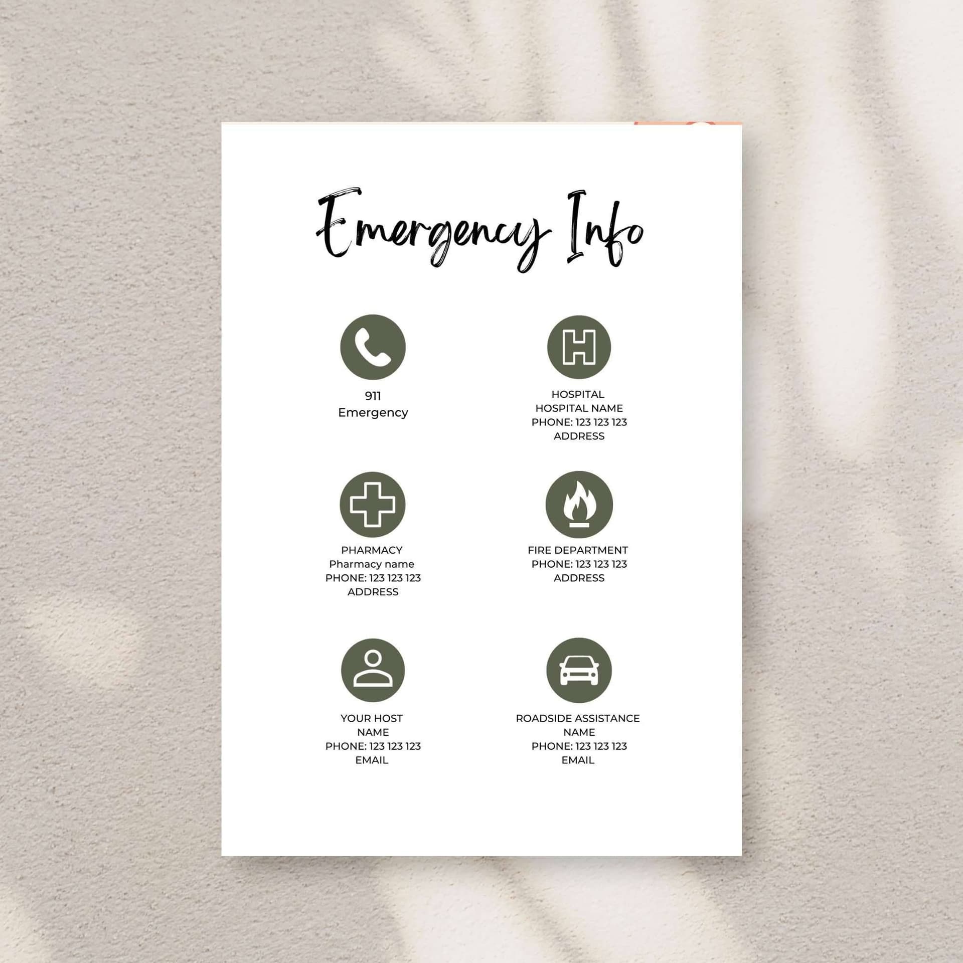 Airbnb Welcome Guide & House Manual Template (Canva, A4) view 3
