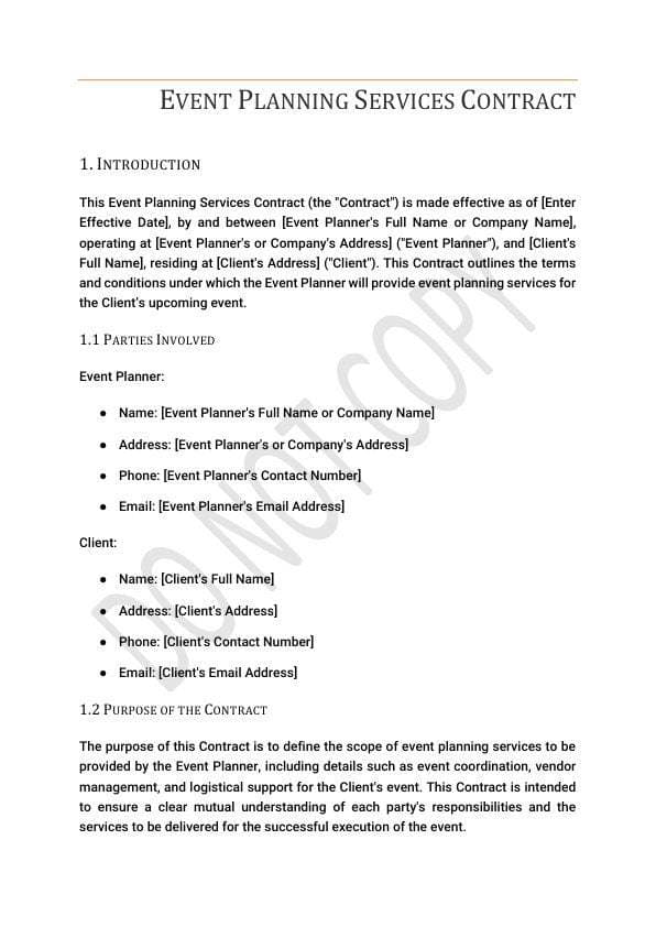 Event Planning Contract Template for Airbnb & STR Hosts view 3