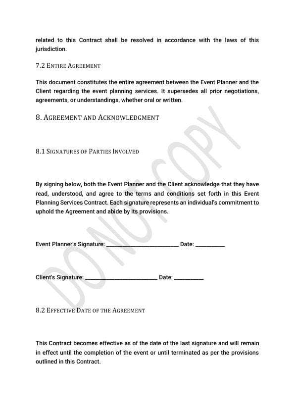 Event Planning Contract Template for Airbnb & STR Hosts view 4