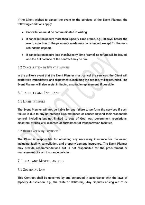Event Planning Contract Template for Airbnb & STR Hosts view 5