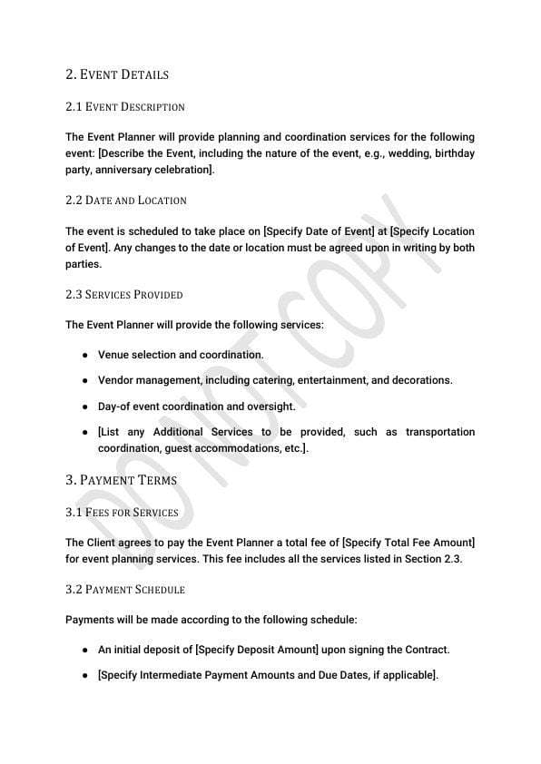Event Planning Contract Template for Airbnb & STR Hosts view 6