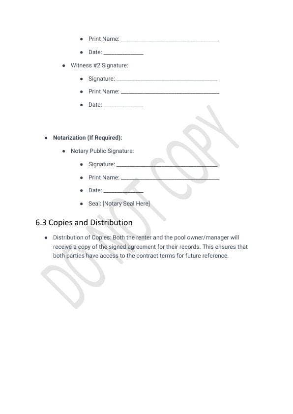 Pool Party Rental Agreement Template for Airbnb & STR Hosts view 8