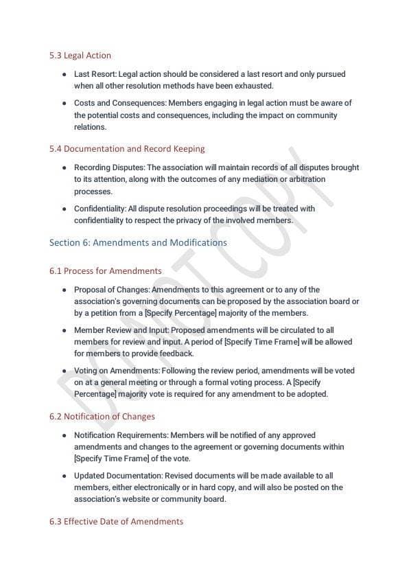 Neighborhood Agreement Template for Airbnb & STR Hosts view 2