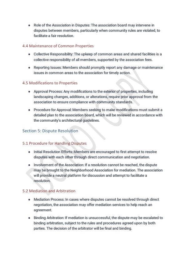 Neighborhood Agreement Template for Airbnb & STR Hosts view 5
