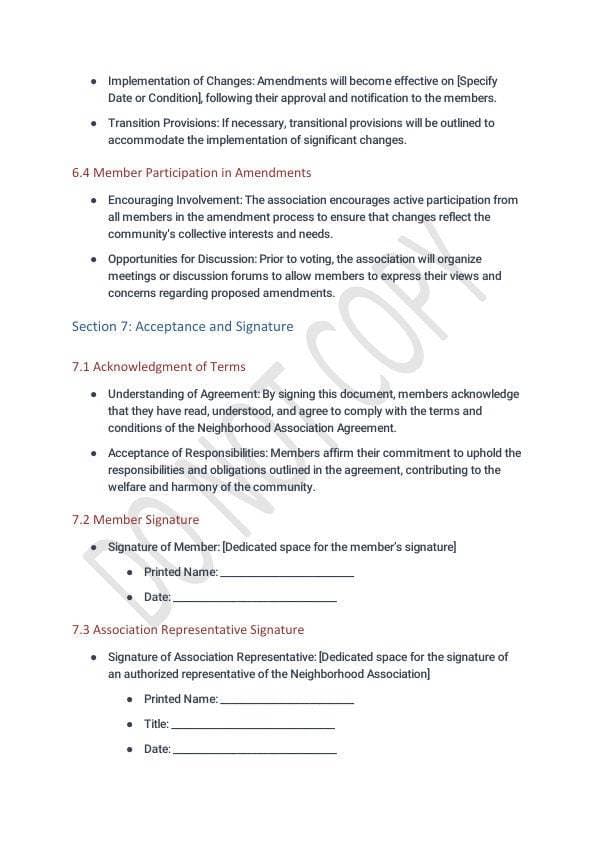 Neighborhood Agreement Template for Airbnb & STR Hosts view 8