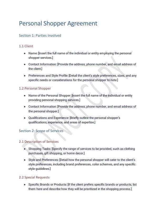 Personal Assistant Agreement Template for Airbnb & STR Hosts view 2