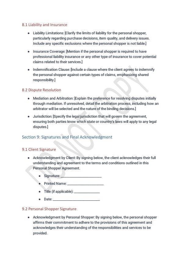 Personal Assistant Agreement Template for Airbnb & STR Hosts view 5