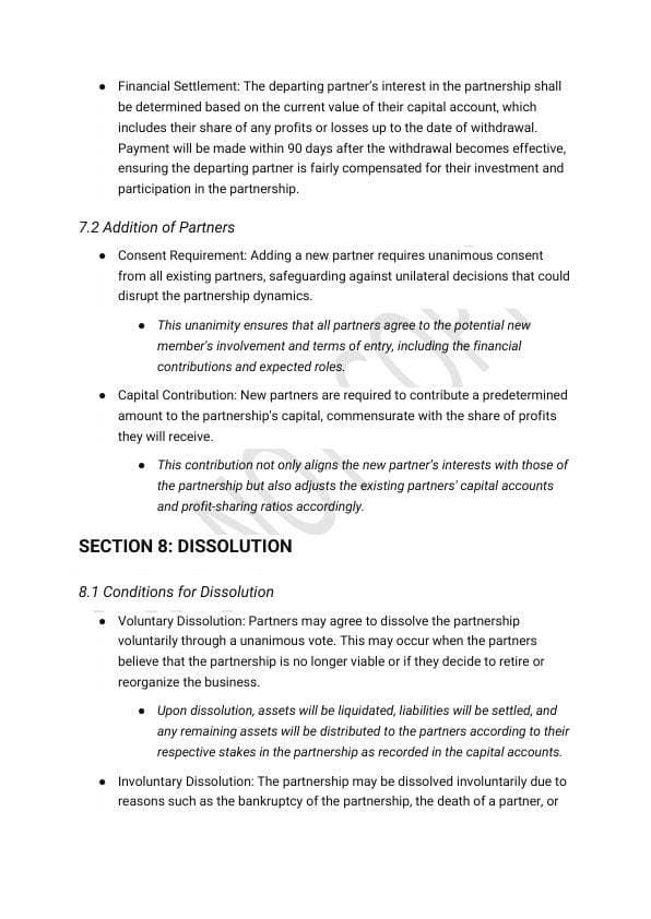 Business Partnership Agreement Template for Airbnb & STR Hosts view 5