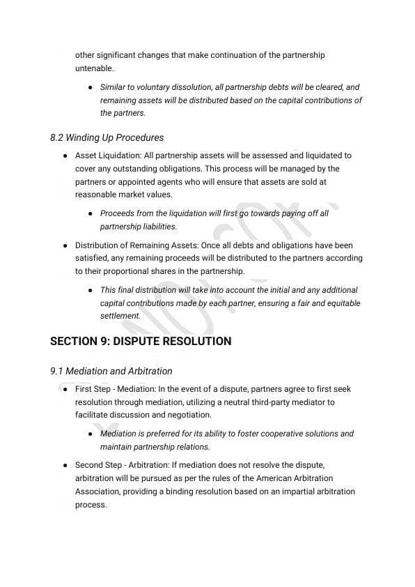 Business Partnership Agreement Template for Airbnb & STR Hosts view 7