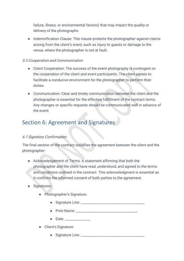 Event Photographer Contract Template for Airbnb & STR Hosts view 4