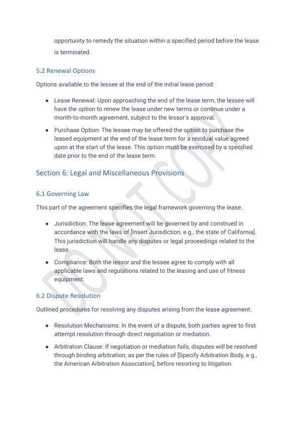 Fitness Equipment Lease Agreement Template for Airbnb & STR Hosts view 5