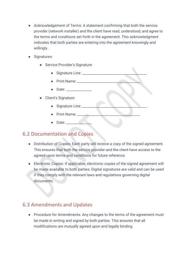 Home Network Installation Contract Template for Airbnb & STR Hosts view 3