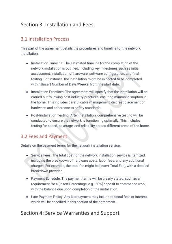 Home Network Installation Contract Template for Airbnb & STR Hosts view 6
