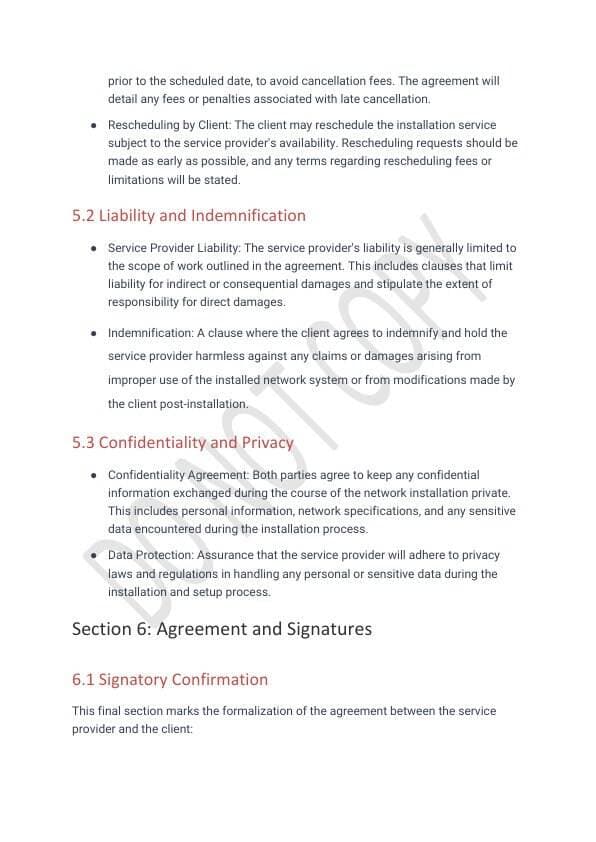 Home Network Installation Contract Template for Airbnb & STR Hosts view 8