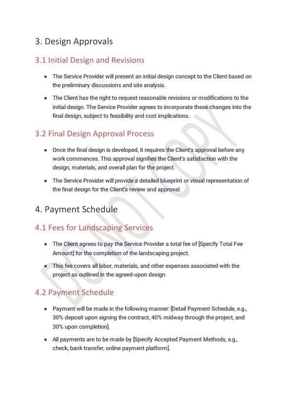 Landscaping Project Contract Template for Airbnb & STR Hosts view 4