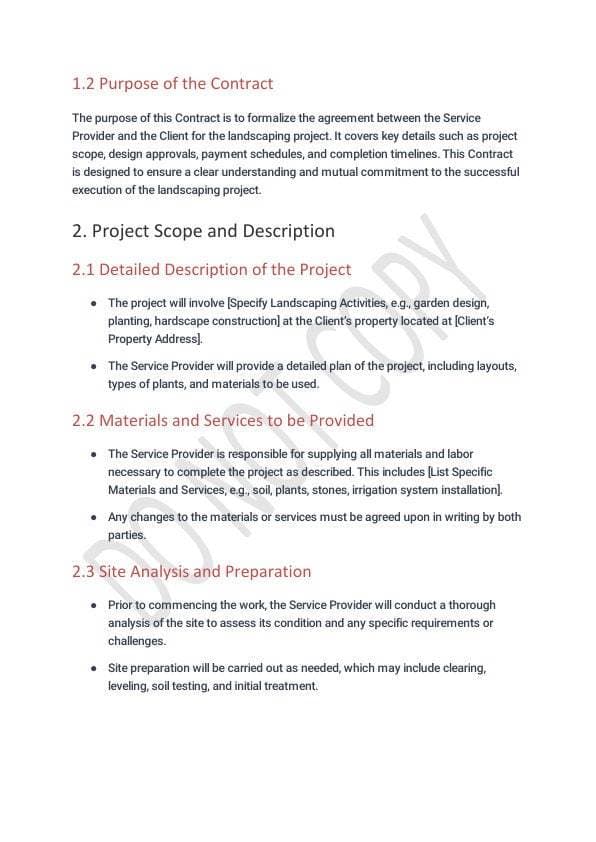Landscaping Project Contract Template for Airbnb & STR Hosts view 7