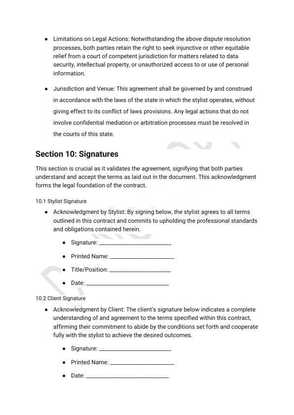 Personal Styling Service Agreement Template for Airbnb & STR Hosts view 7
