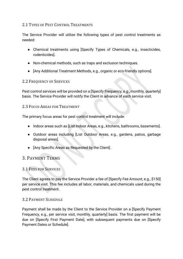 Pest Control Contract Template for Airbnb & STR Hosts view 2