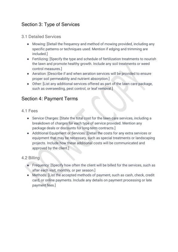 Lawn Care Contract Template for Airbnb & STR Hosts view 3