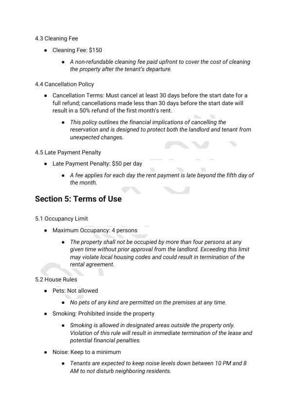 Short-Term Rental Agreement Template for Airbnb & STR Hosts view 5