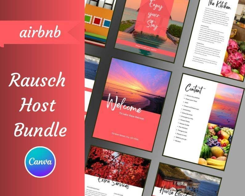 Airbnb Welcome Guide Template for Professional Hosts (Canva) view 2