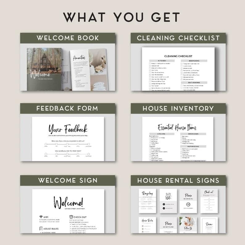 Rustic Airbnb Welcome Guide Template (Canva) view 4