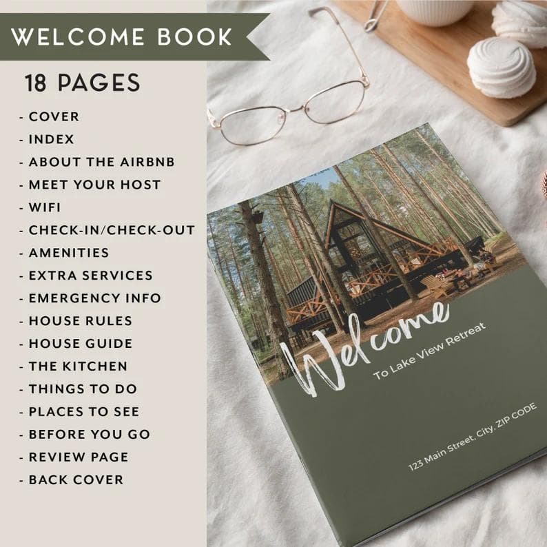 Rustic Airbnb Welcome Guide Template (Canva) view 5