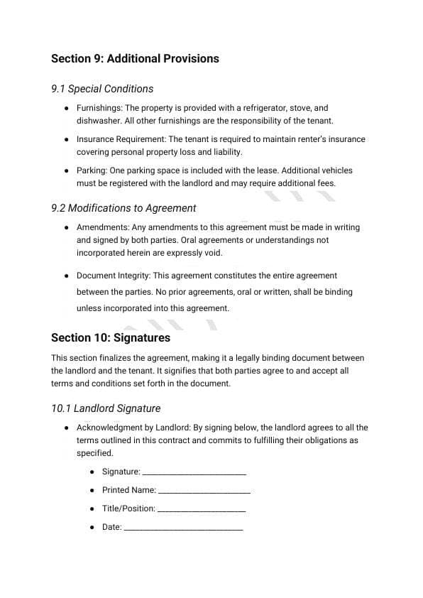 Simple Lease Agreement Template for Property Owners & Hosts view 4