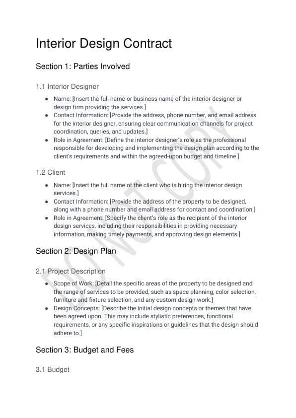 Interior Design Contract Template for Airbnb & STR Hosts view 3