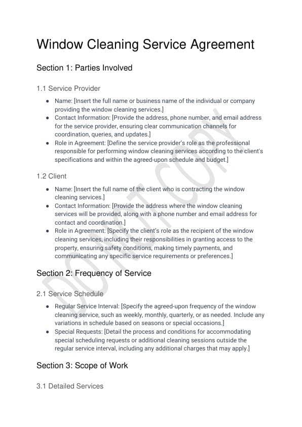 Window Cleaning Contract Template for Airbnb & STR Hosts view 3