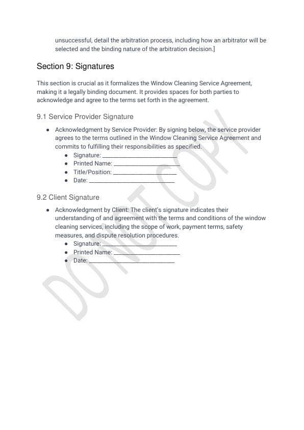 Window Cleaning Contract Template for Airbnb & STR Hosts view 5