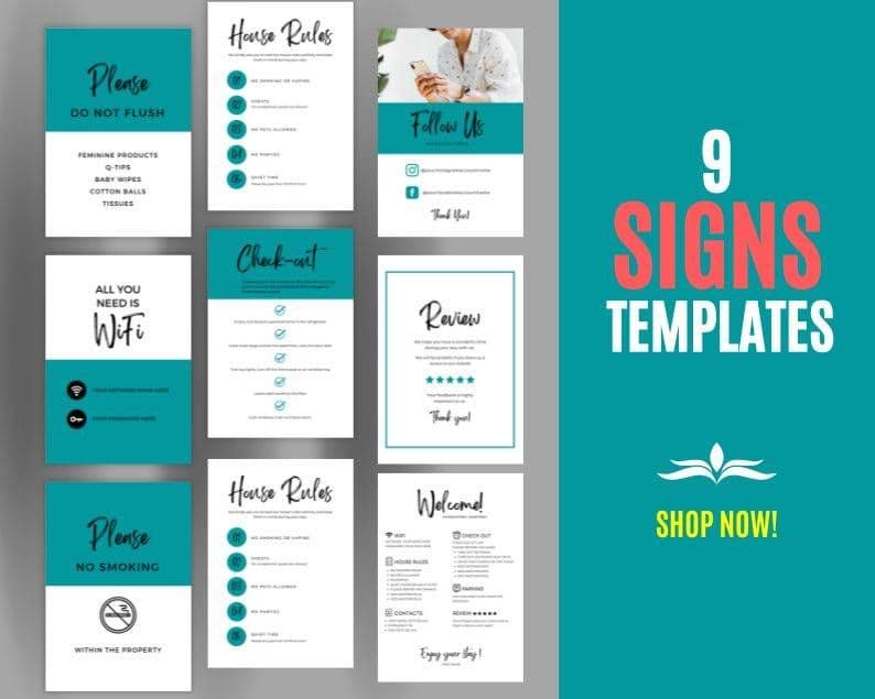 Tropical Airbnb Welcome Guide Template (Canva) view 2