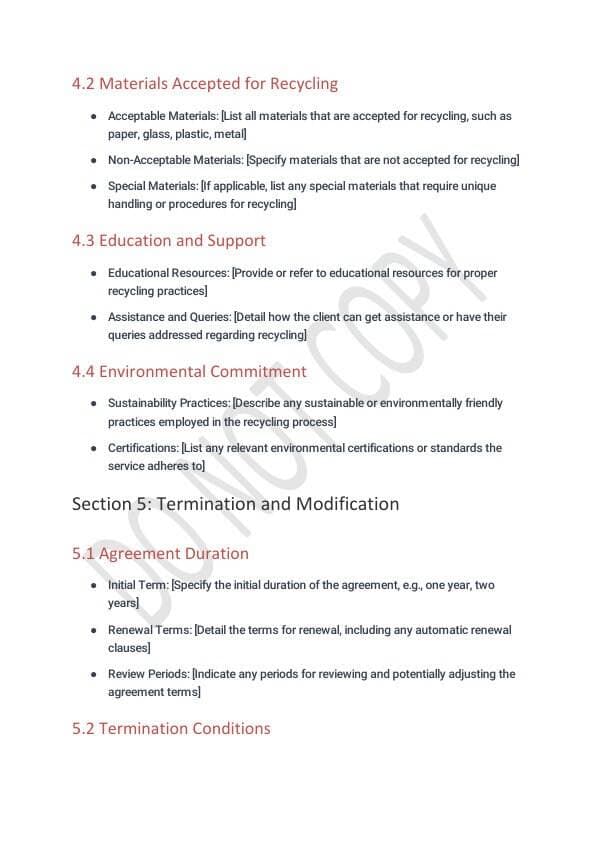 Waste Removal Contract Template for Airbnb & STR Hosts view 3