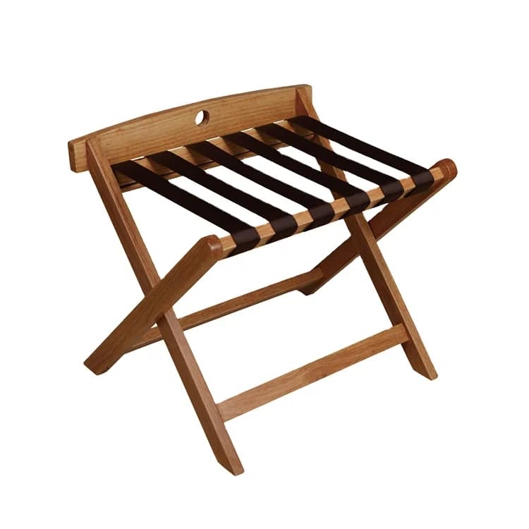 Folding Wooden Luggage Rack for Airbnb Host Bedrooms