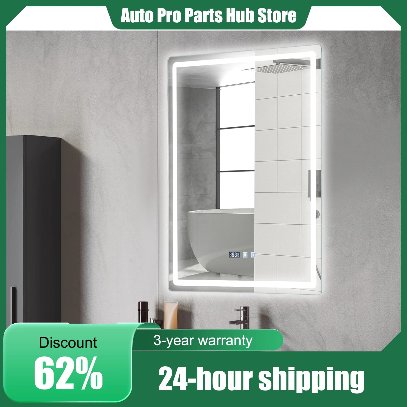 Anti-Fog LED Bathroom Mirror for Airbnb Bathrooms