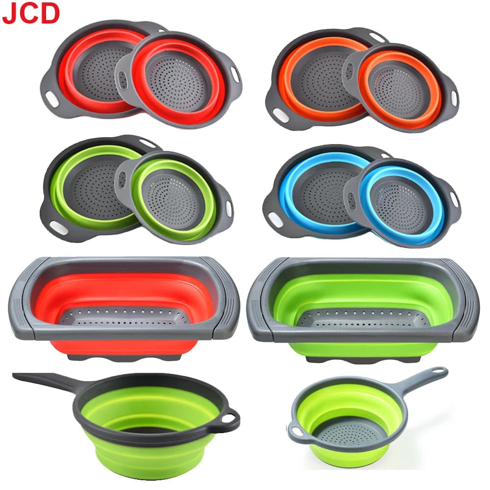 Foldable Silicone Colander for Airbnb Kitchen | Space-Saving Strainer