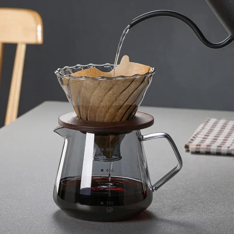 Minimalist Pour-Over Coffee Maker Set for Airbnb Kitchens