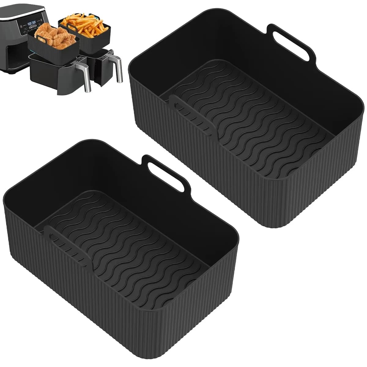 Air Fryer Silicone Liners for Airbnb Kitchen | Heat Resistant Set