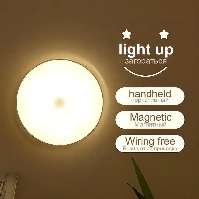 LED Sensor Night Lamp for Airbnb Bathroom | USB Rechargeable Light