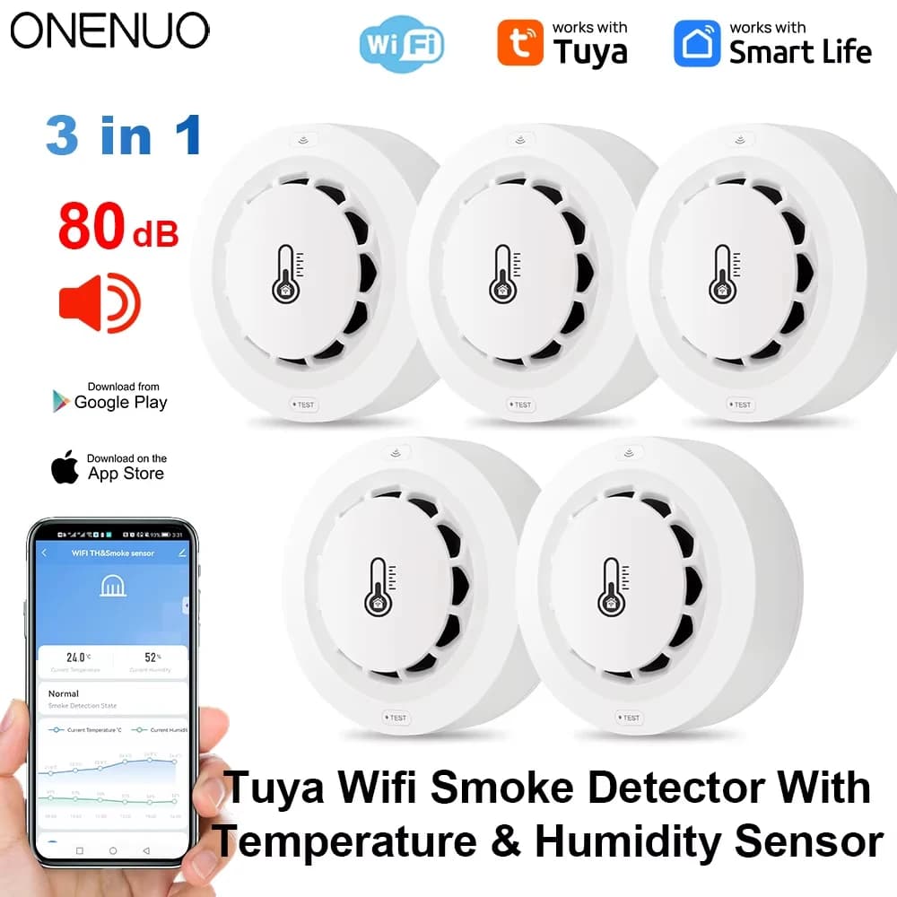 Smart Smoke Detector for Airbnb & STR Tech | Wifi BT, Alerts