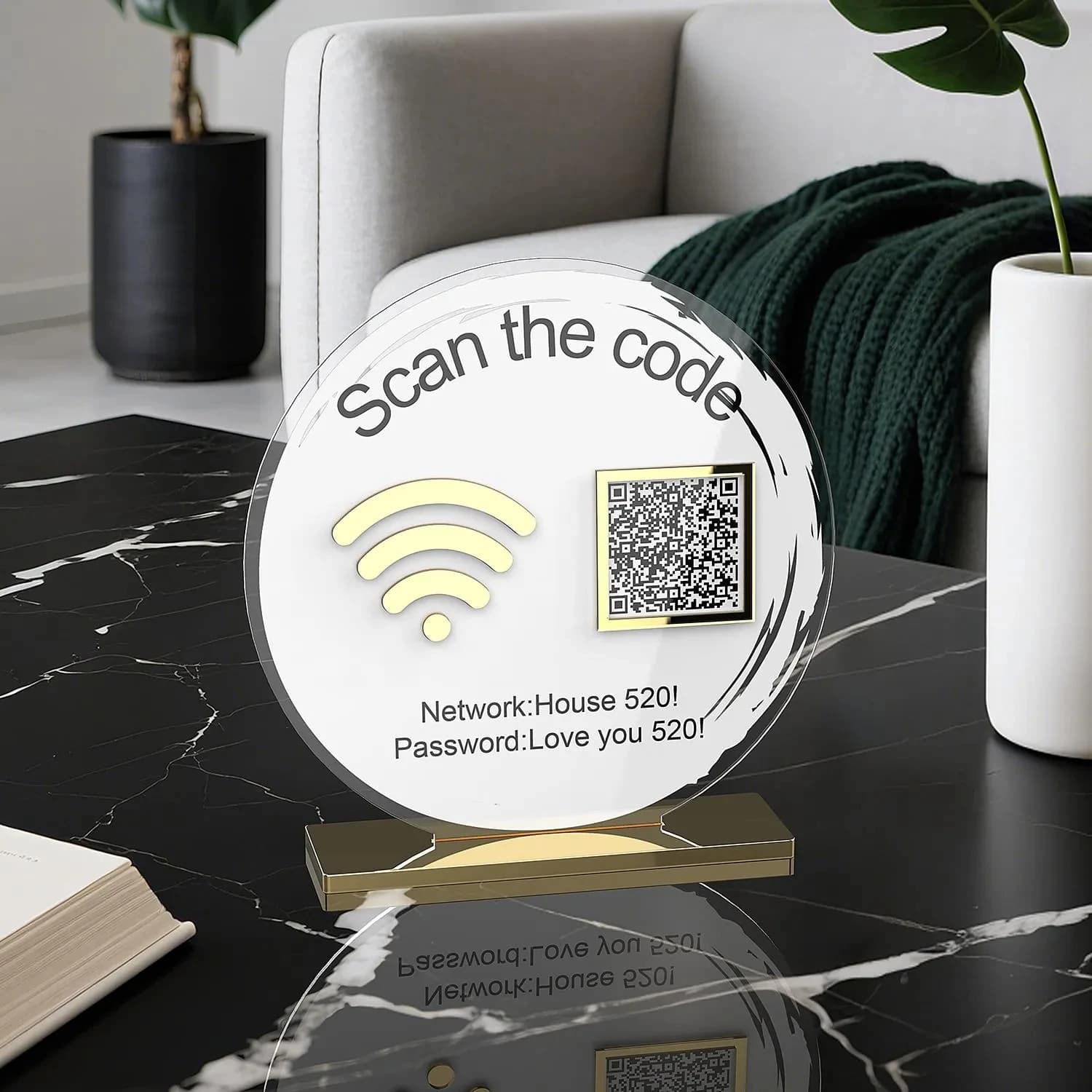 Acrylic House Rules Welcome Sign for Airbnb Hosts
