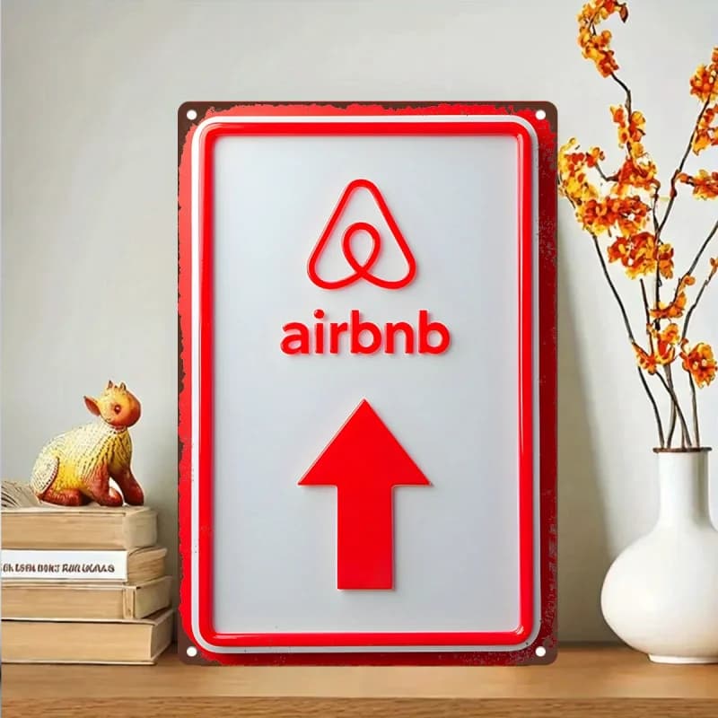 Acrylic Welcome Sign with Custom Text for Airbnb Hosts
