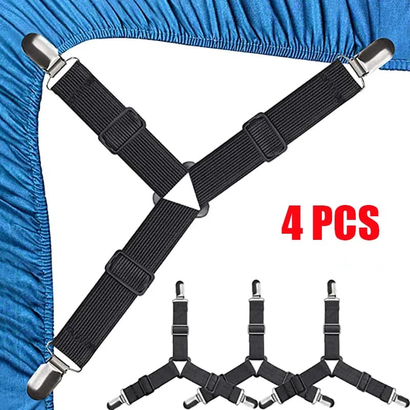 Adjustable Bed Sheet Holder Straps for Airbnb Bedroom Hosts