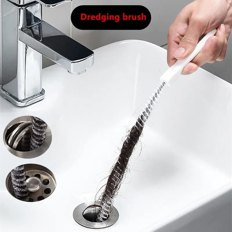 Flexible Drain Cleaning Brush for Airbnb Bathroom Maintenance