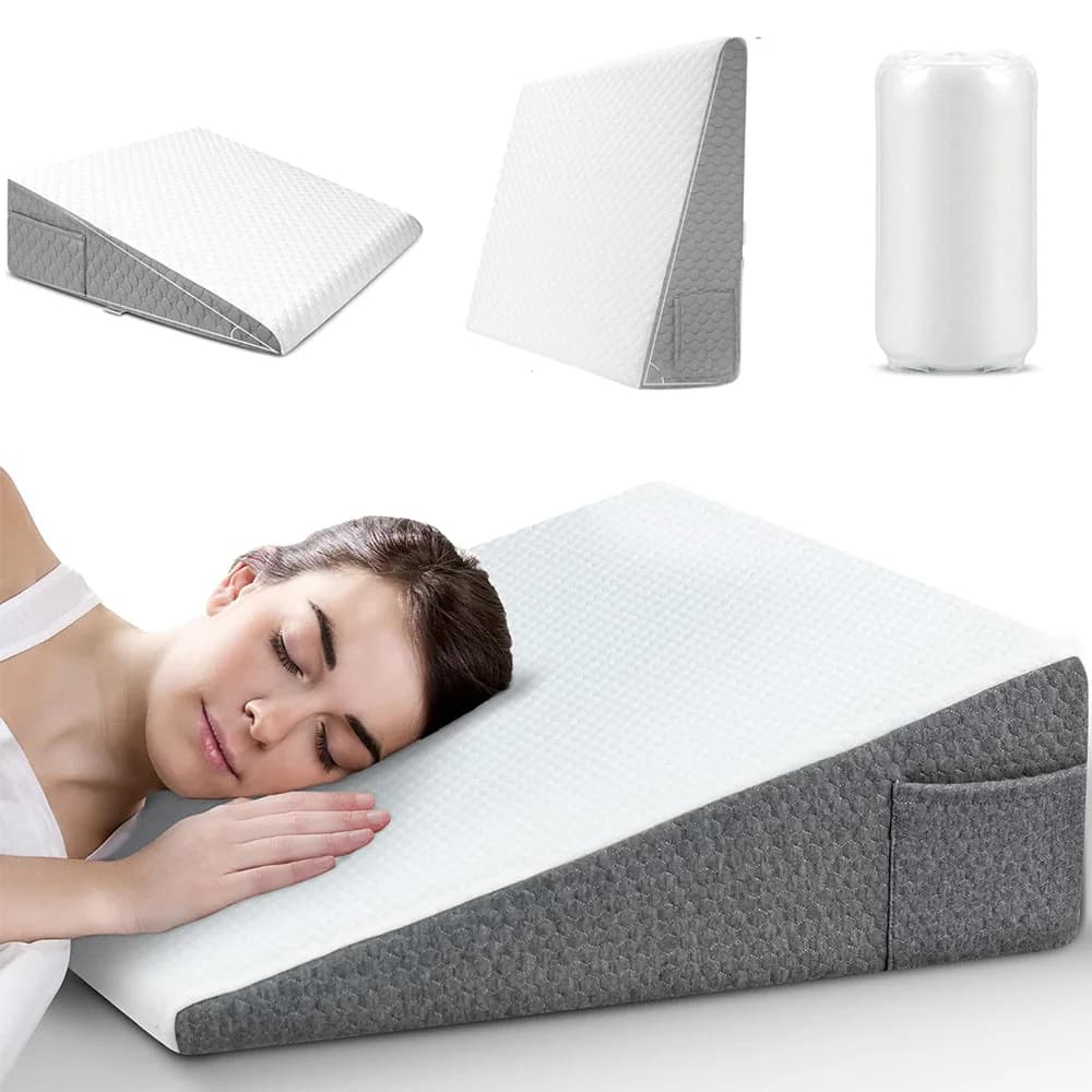 Wedge Pillow for Airbnb Bedroom Comfort | Acid Reflux Relief