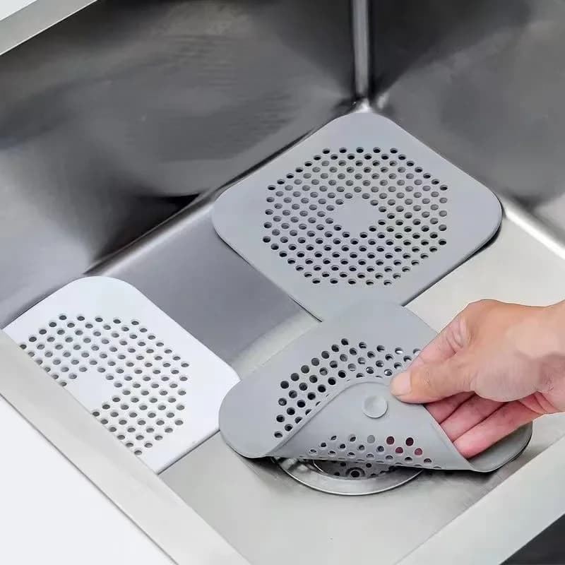 Square Silicone Drain Cover for Airbnb Bathroom | Prevent Clogs