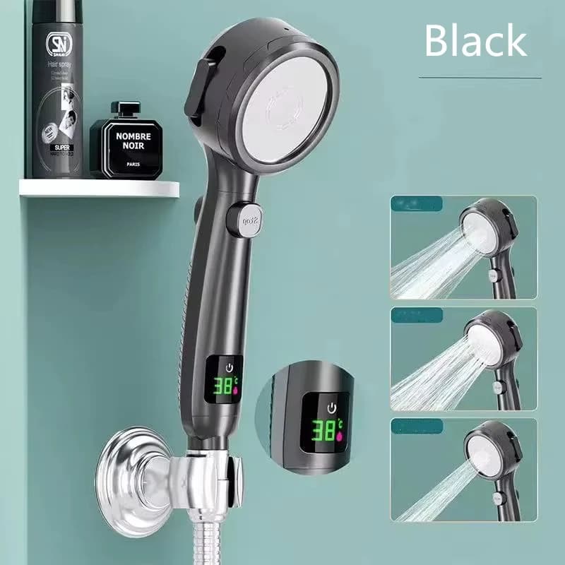 High Pressure Shower Head for Airbnb Bathroom | LED Temp Display